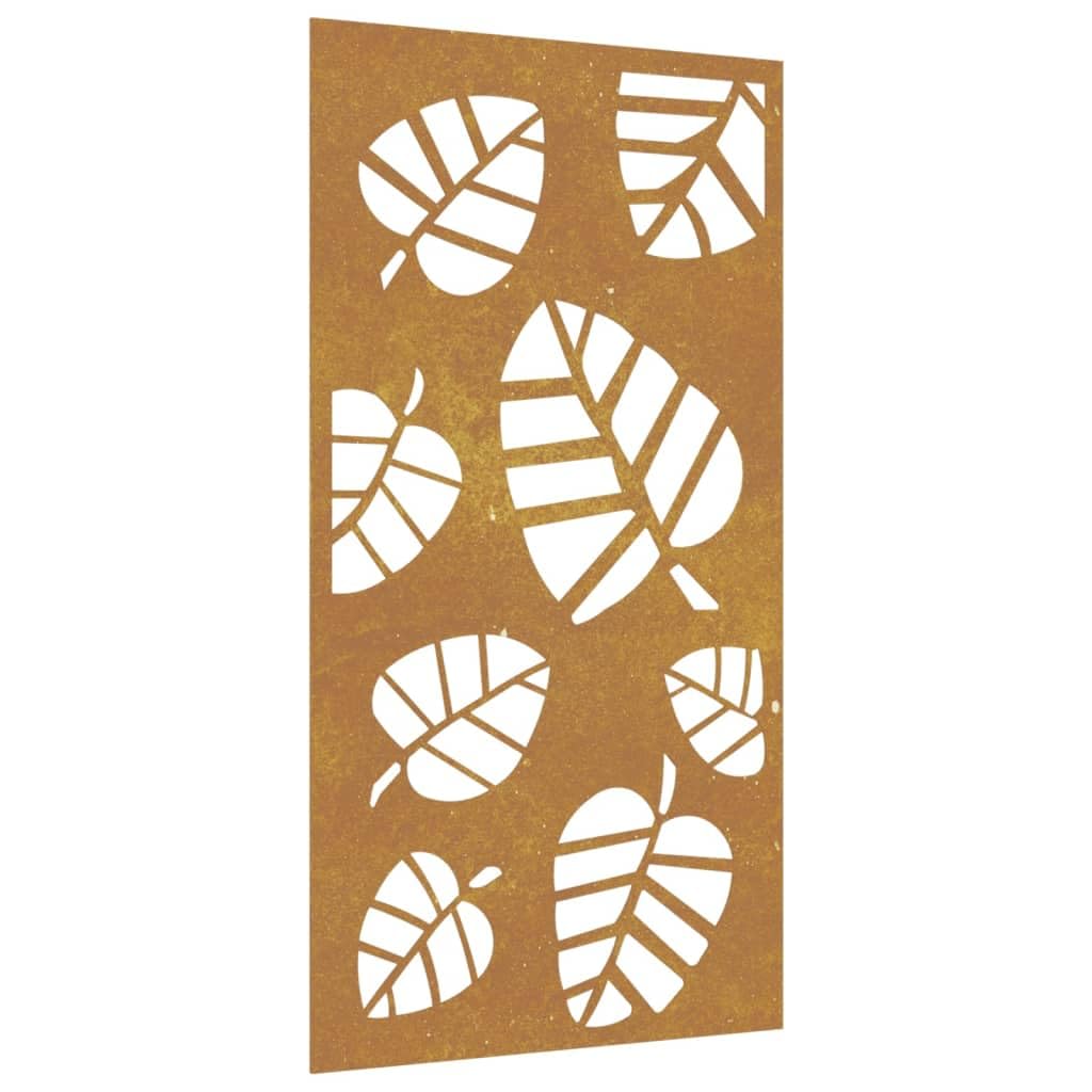 vidaXL Heim & Garten Wanddeko 105x55 cm Cortenstahl Blatt Rost