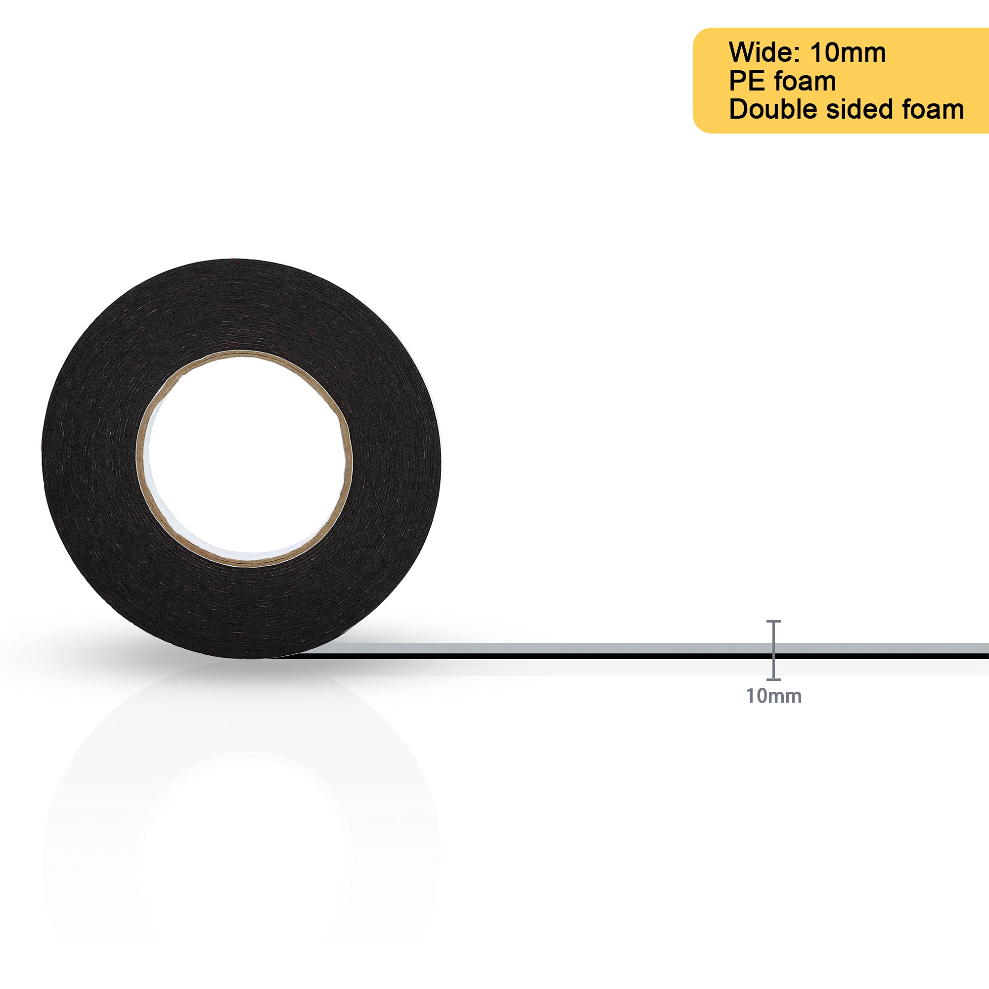 Intirilife Schaumklebeband doppelseitig schwarz 10mmx30m