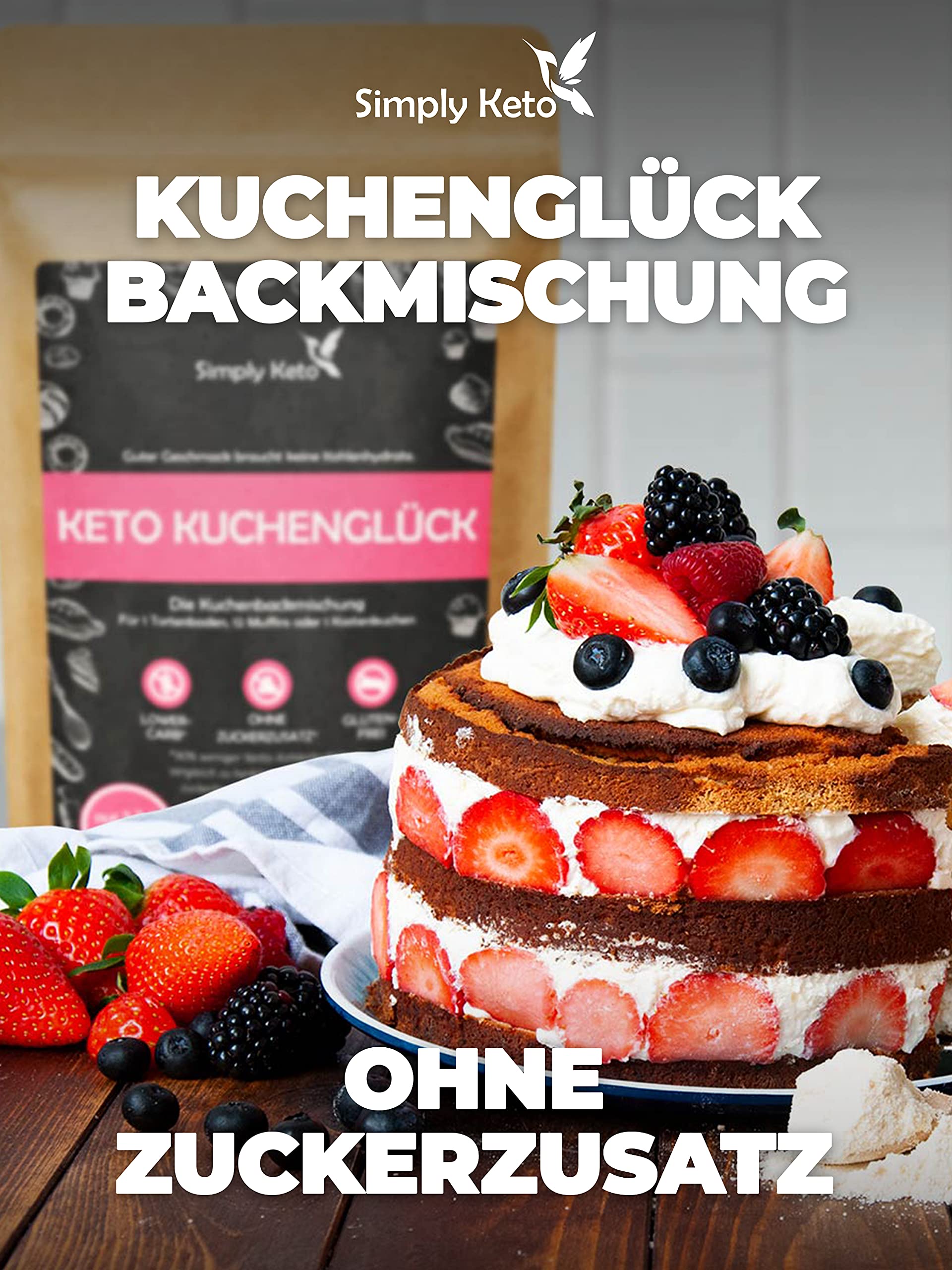 Keto Kuchenglück Kuchen-Backmischung 360 g zuckerfrei