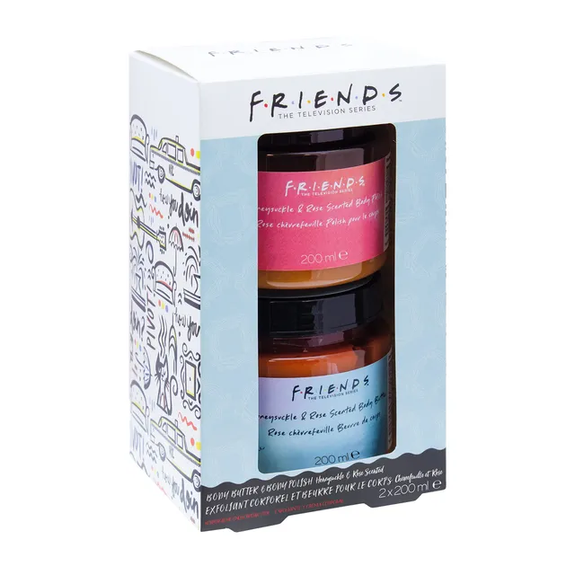 Paladone Friends Körperpflege Set 2x200ml Rose Geißblatt