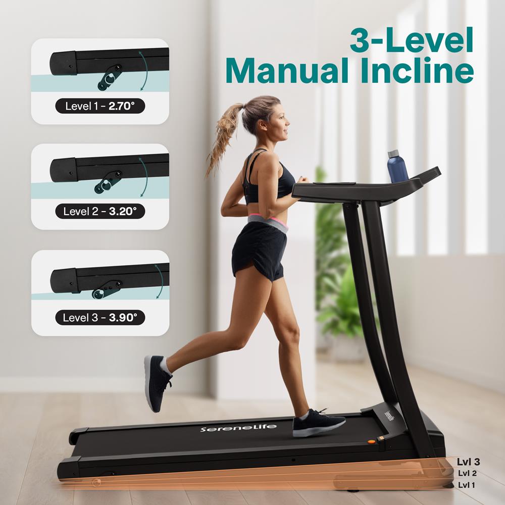 Serenelife Fitness Laufband klappbar Bluetooth 12 Programme