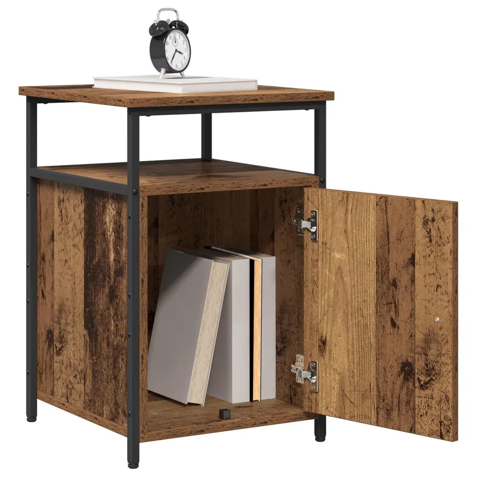 vidaXL Nachttisch Altholz 2 STK. 40x42x60 Nachtschrank