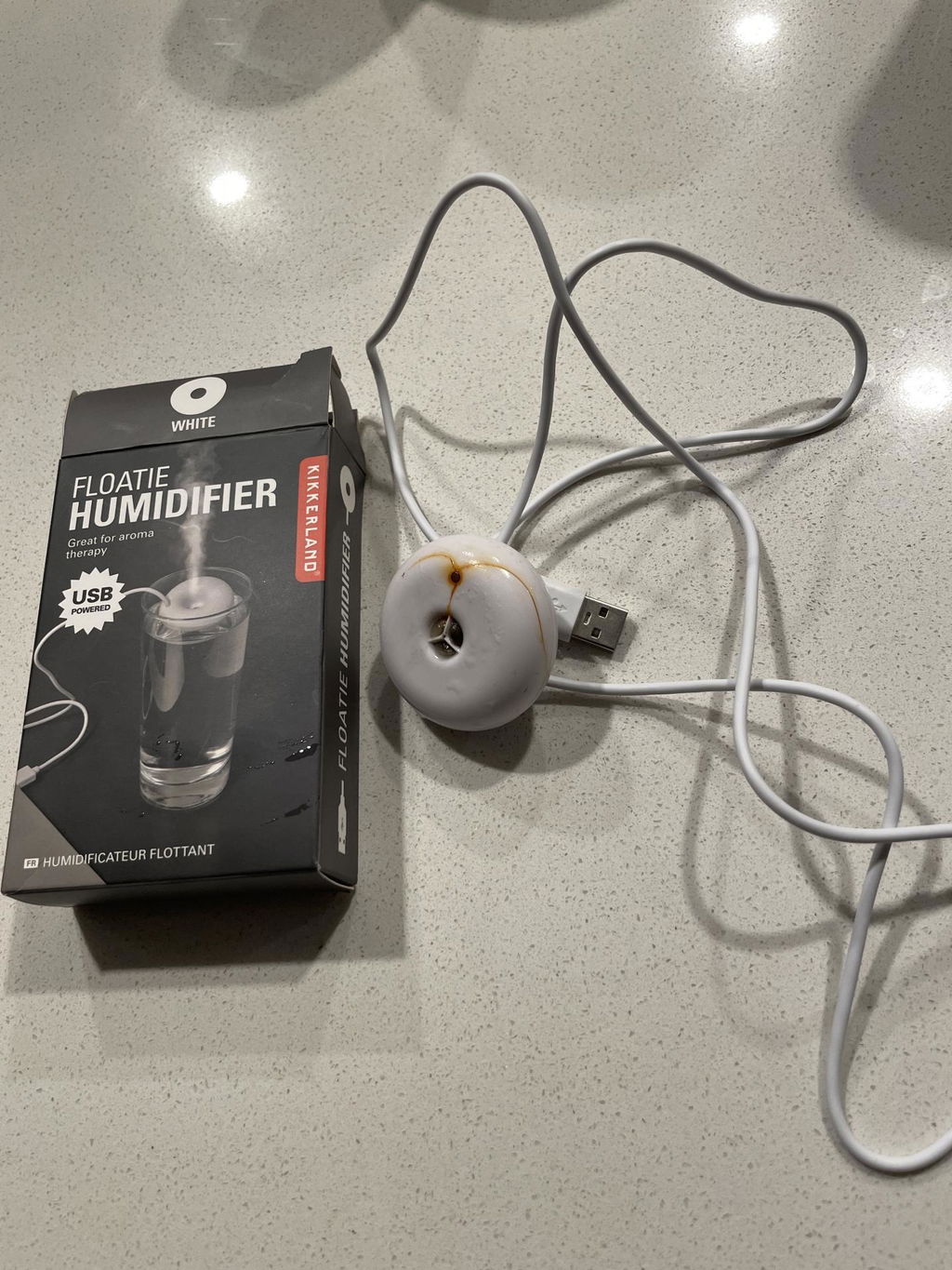Kikkerland Floatie Luftbefeuchter USB Mini für Tasse
