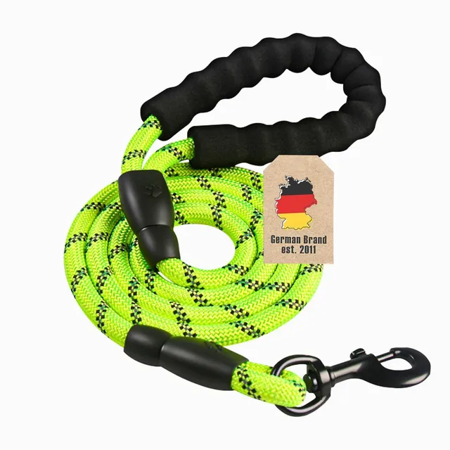 Intirilife Hundeleine Nylon Grün 1,5 m reflektierend