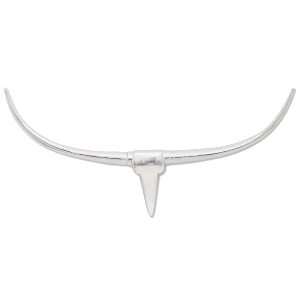 vidaXL Stierkopf Dekofigur Aluminium Silber 72 cm