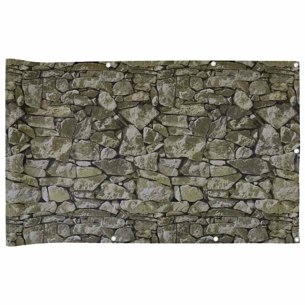 vidaXL Sichtschutzmatte Steinoptik Grau 700x120 cm PVC