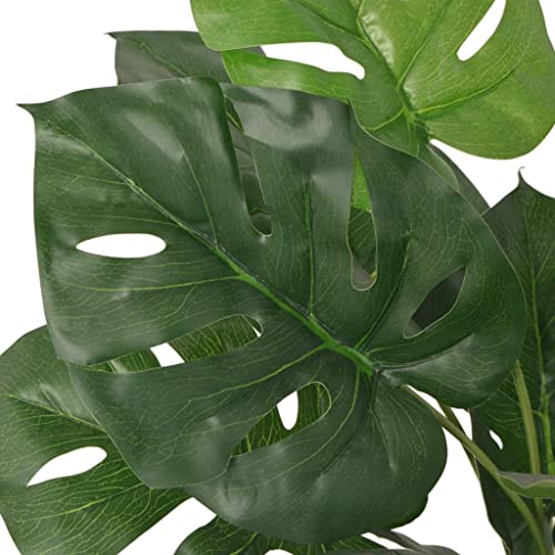 vidaXL Monstera Kunstpflanze Grün 45 cm Topf Fensterblatt