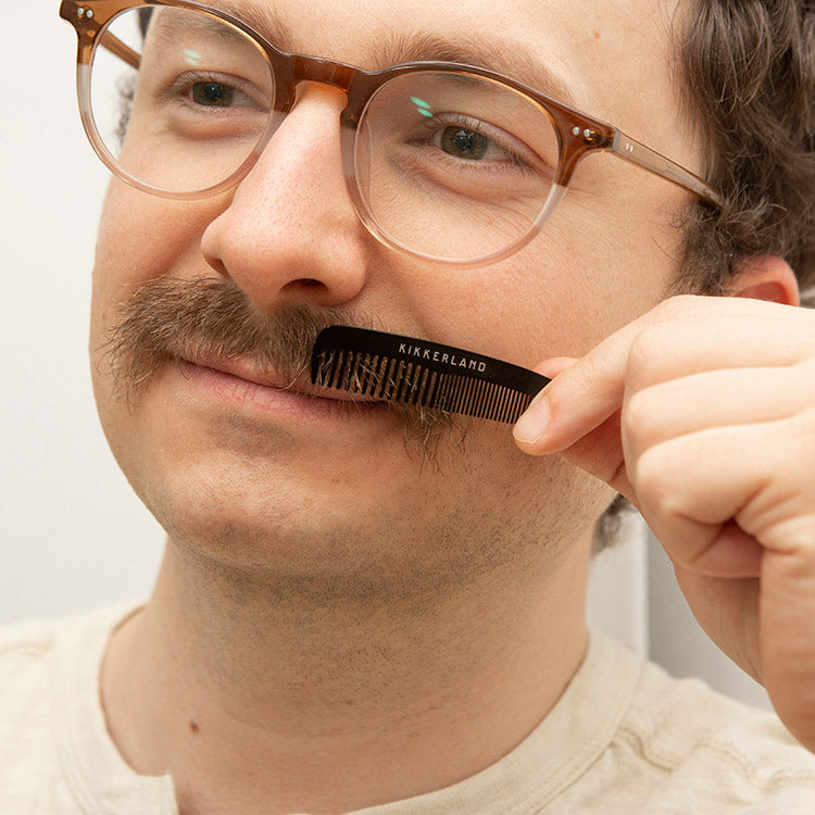 Kikkerland Home Mini Mustache Comb Bartkamm Edelstahl Mini