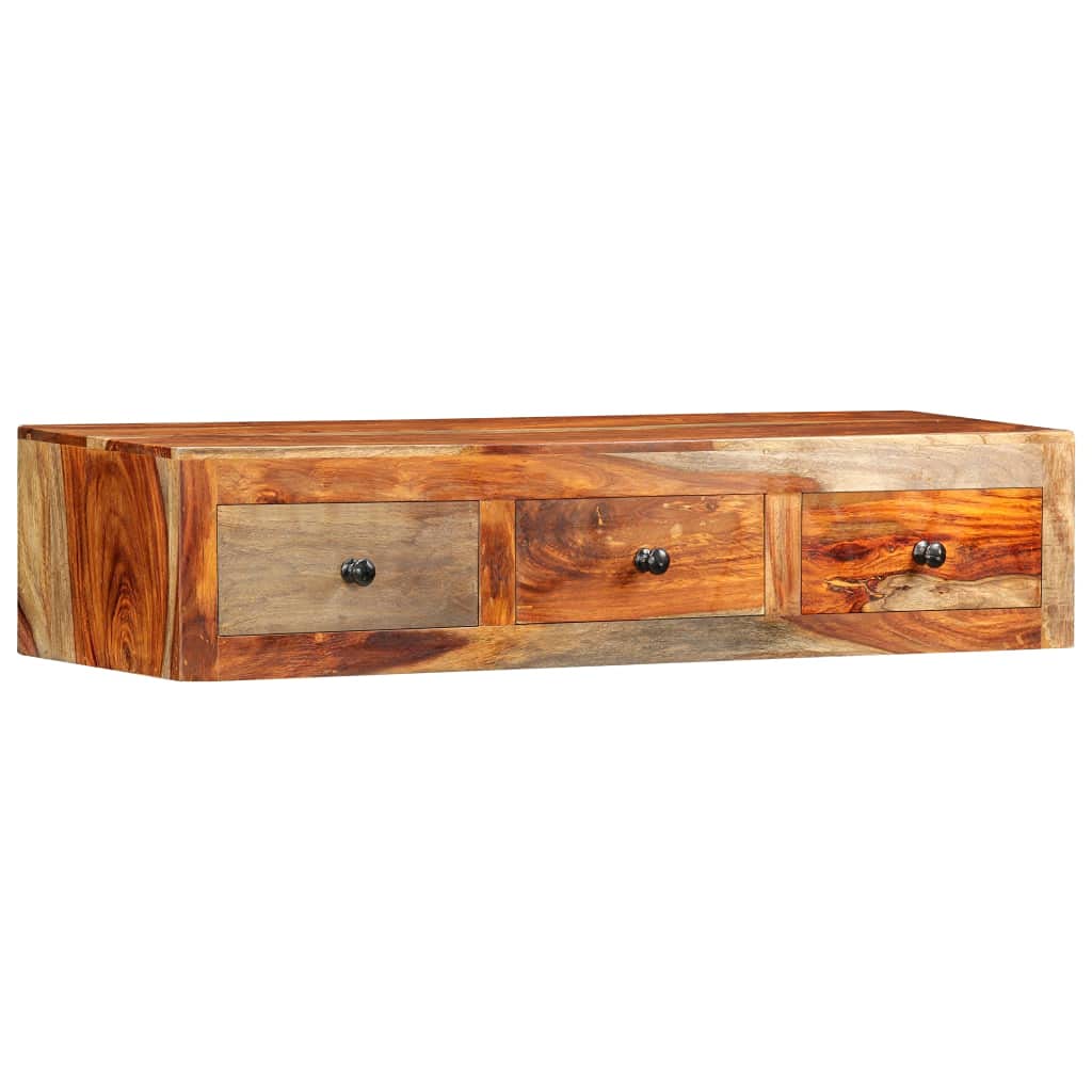 vidaXL Konsolentisch Akazie 100x25x20 cm Wand 3 Schubladen
