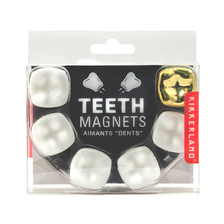 Kikkerland Home Teeth Magnets Kühlschrankmagneten Zähne 6er
