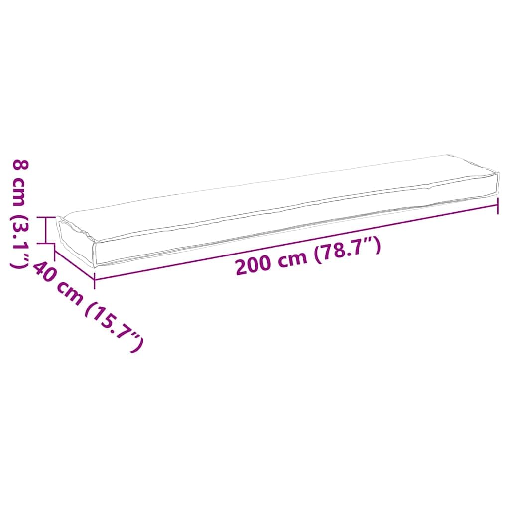 vidaXL Palettenkissen Grau 200x40x8 cm Oxford-Stoff
