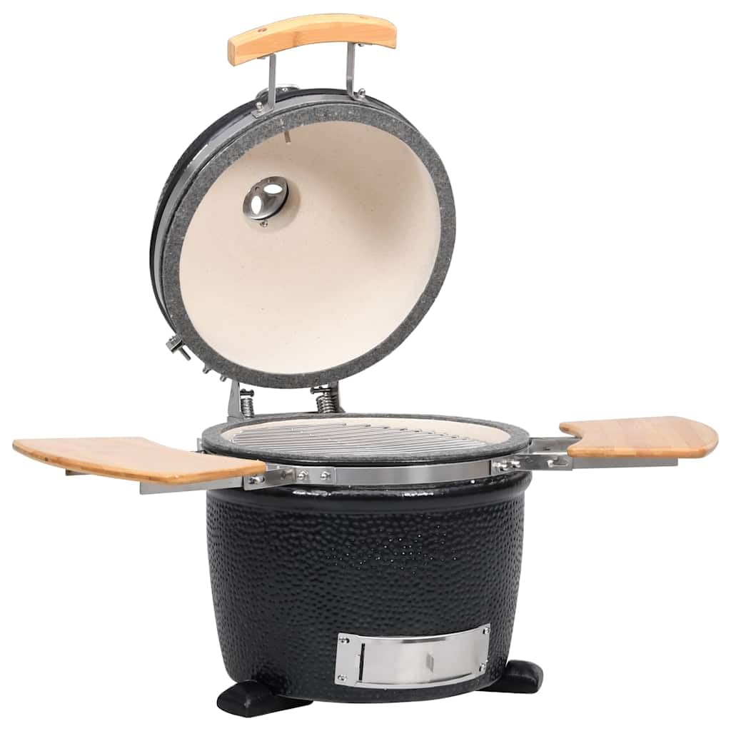 vidaXL Kamado Grill Keramik 44 cm Holzkohle Schwarz