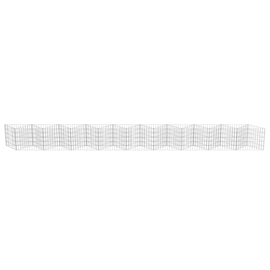 vidaXL Heim & Garten Gabione Pflanzkasten 630x30x50 cm verzinkt