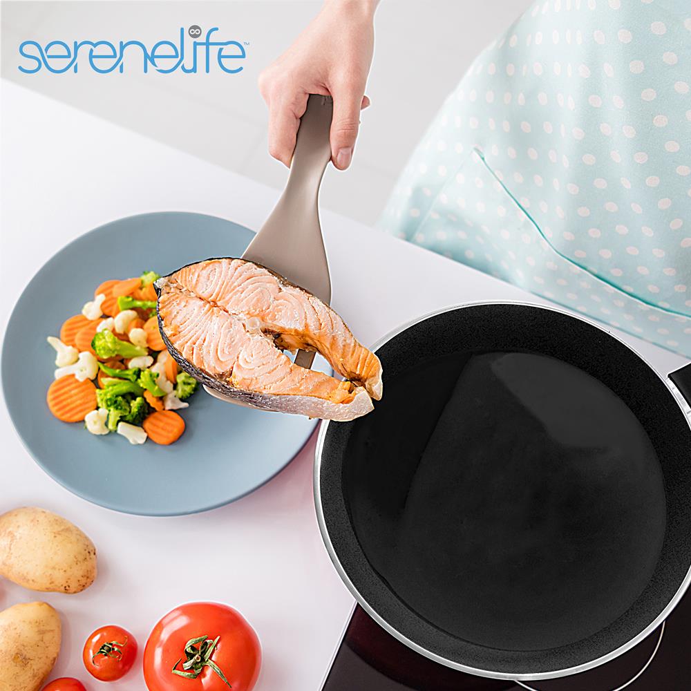 Serenelife Cookware Topfset 6-teilig antihaft Gold 2 Töpfe