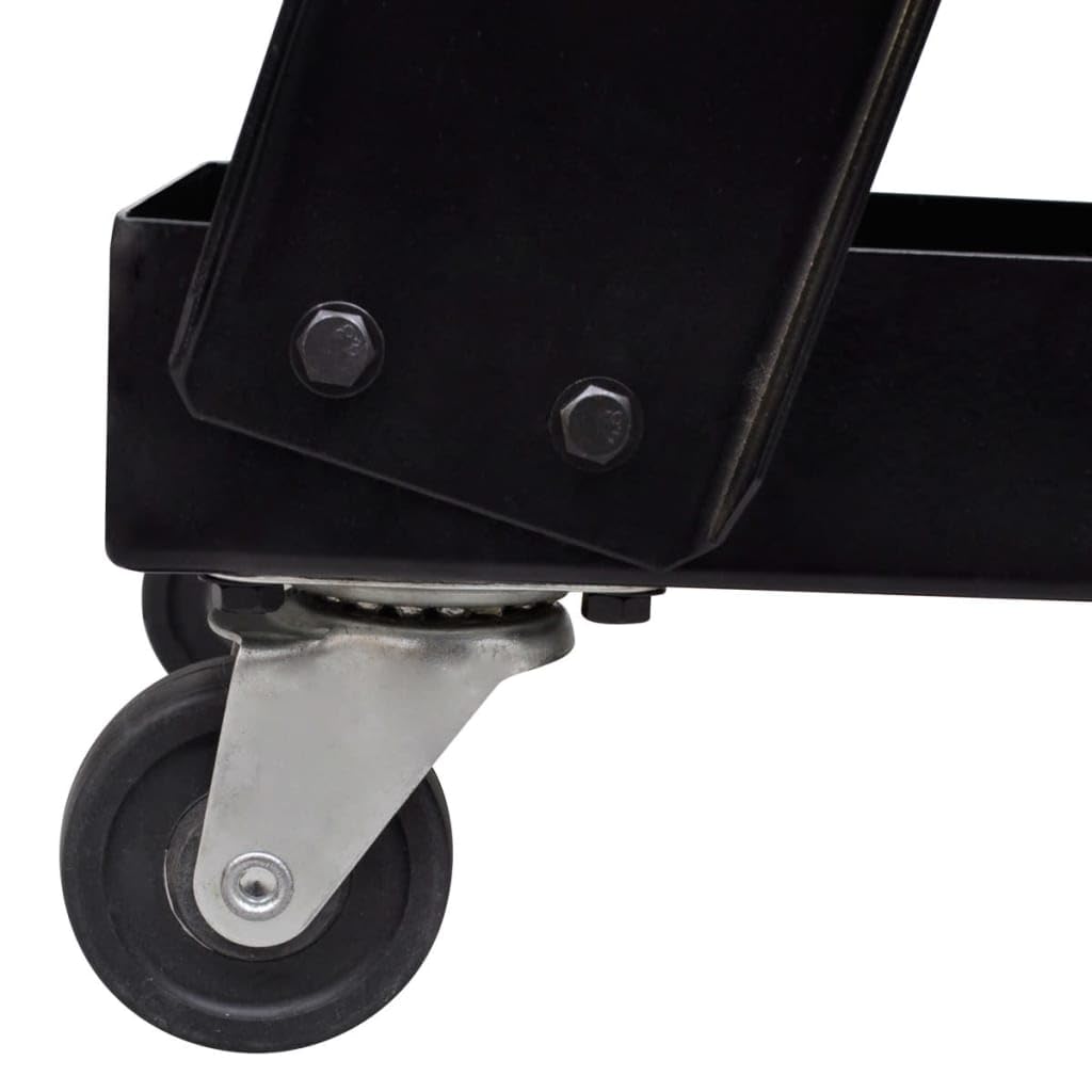 vidaXL Schweißwagen Handwagen Schwarz Stahl 40 kg 3 Regale