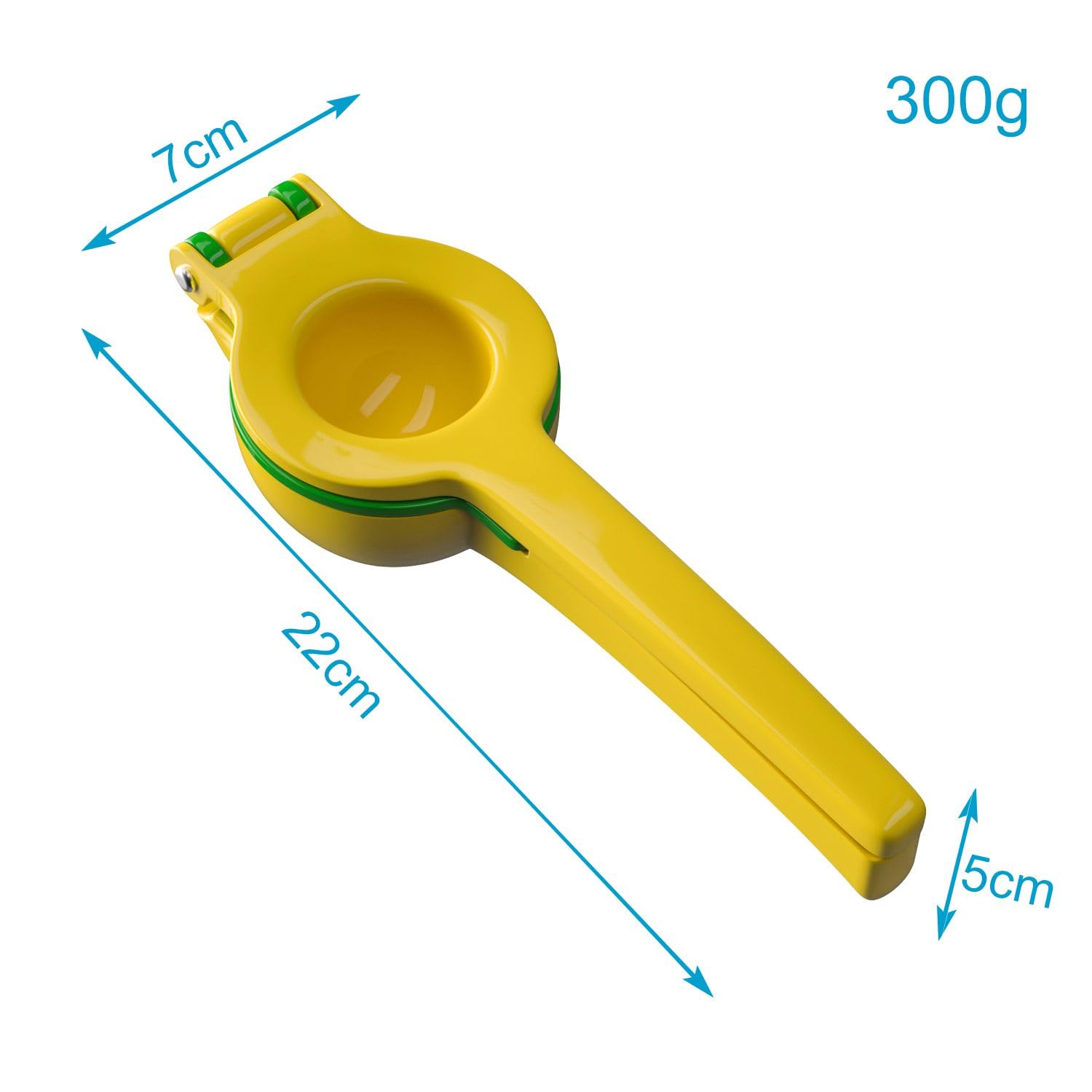 Intirilife Küche 2in1 Zitruspresse Metall gelb-grün 22 cm