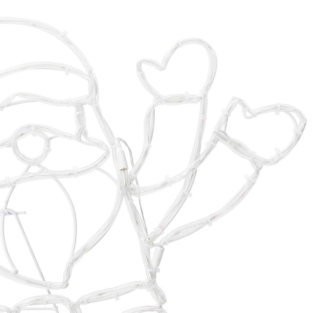 vidaXL Heim & Garten Santa Claus Licht Eisen mehrfarbig 58,5cm