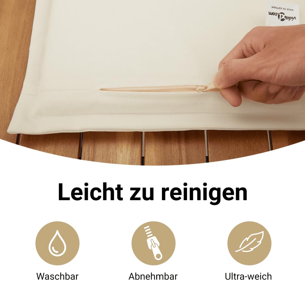 vidaXL Heim & Garten 11-TLG Garten-Sofagarnitur Schwarz Creme