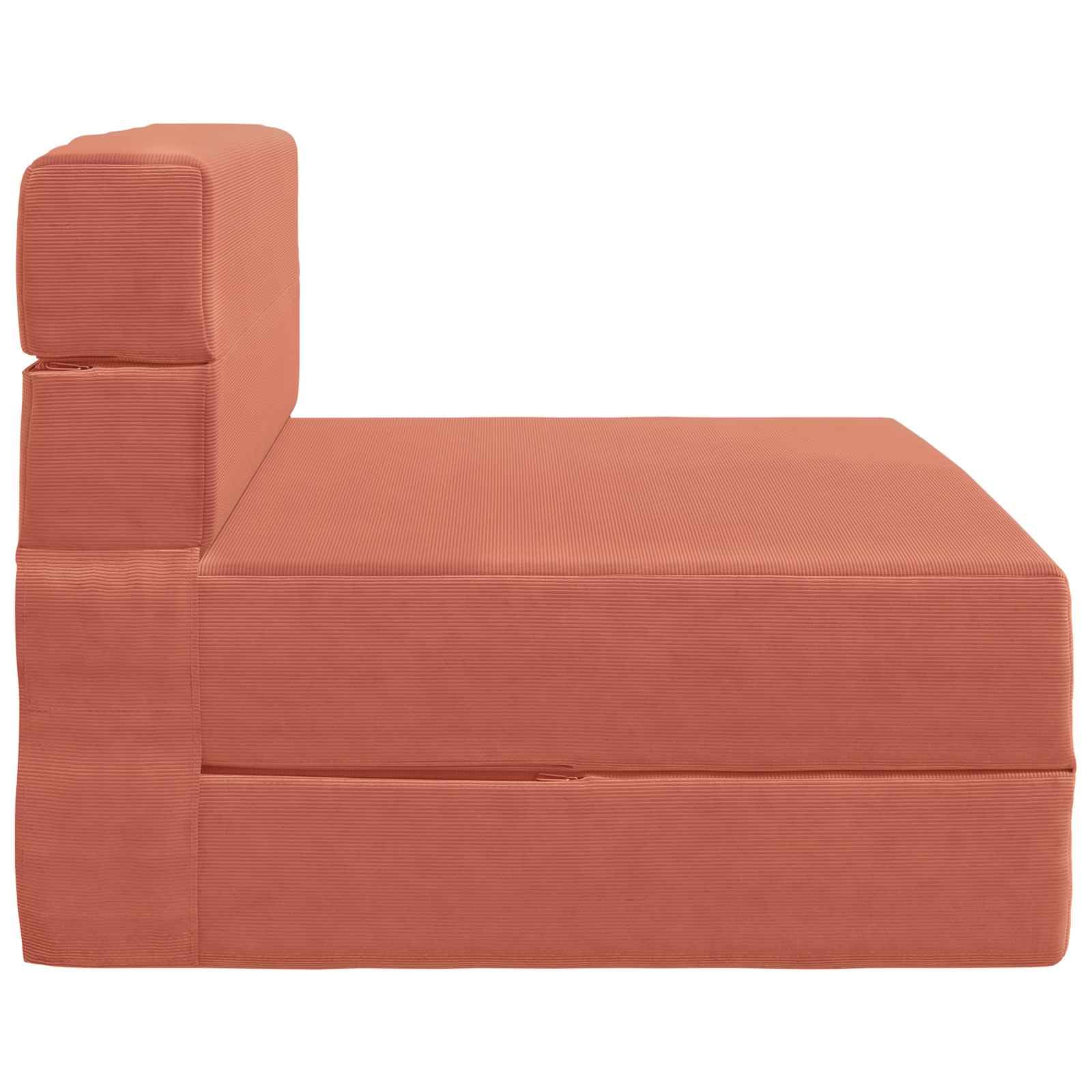 vidaXL Möbel Klappsofa Bett Rot-Orange 100 cm Stoff Schaumstoff