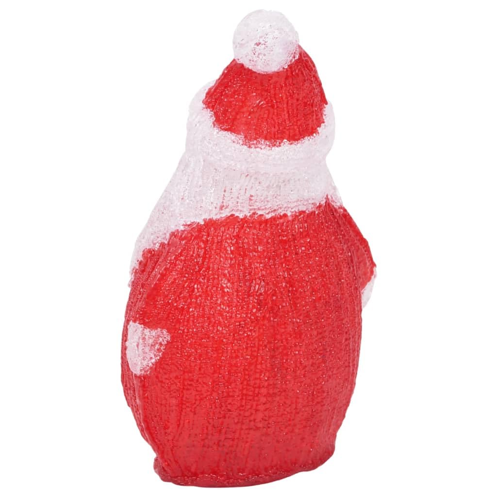 vidaXL Heim & Garten LED Weihnachtsmann 28cm Rot Acryl 25 LED
