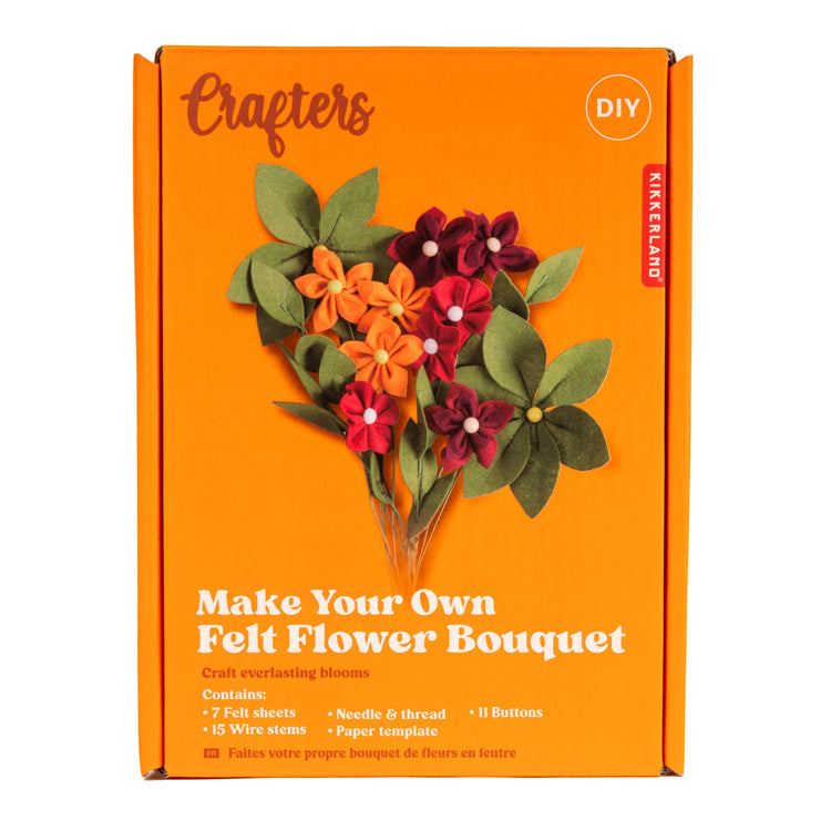 Kikkerland Crafters Filz-Blumenstrauß Bastelset DIY