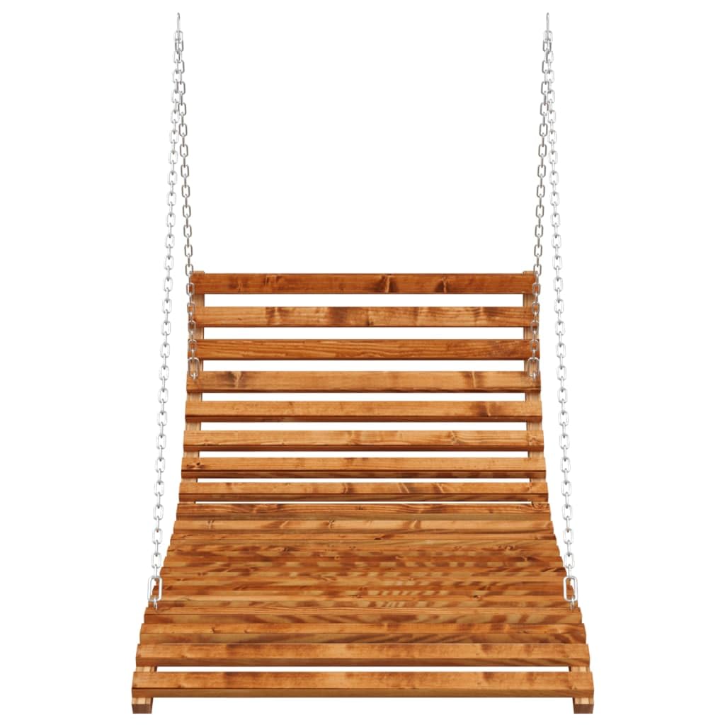 vidaXL Bugholz Bett-Schaukel Hängeliege Teak 115x147cm
