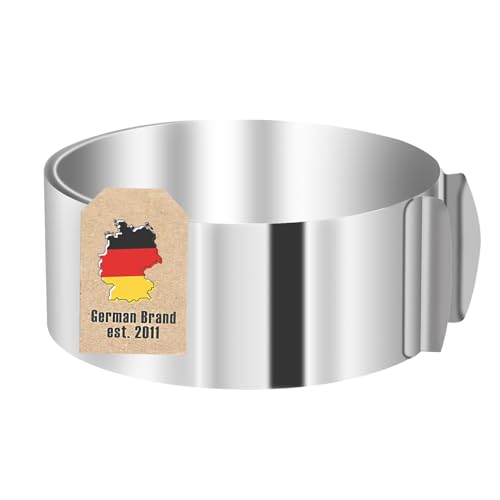 Intirilife Küche Kuchenring Edelstahl 16x6 cm verstellbar