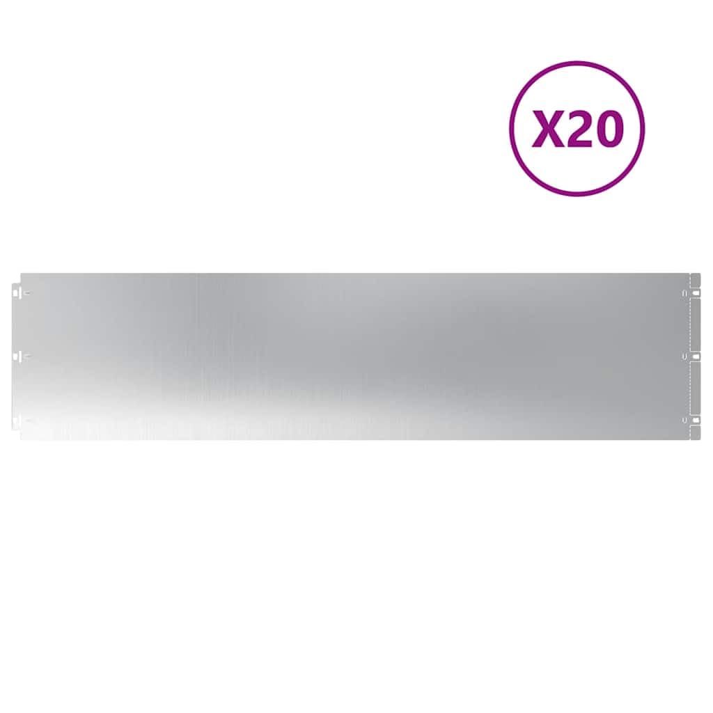 vidaXL Rasenkanten 25x103 cm Stahl 20 Stück Verzinkt