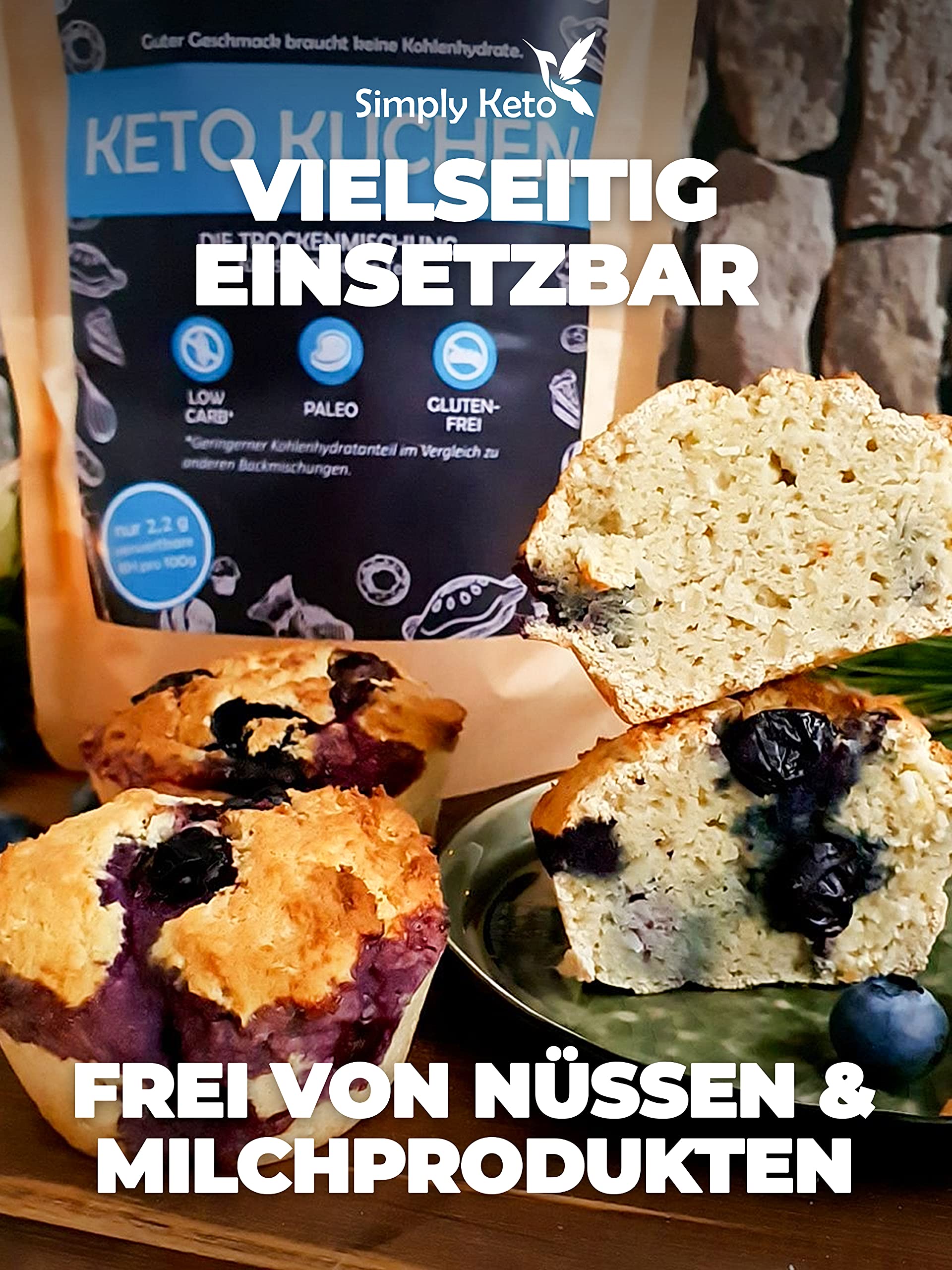 Keto Lower Carb Kuchen Backmischung 350g zuckerfrei
