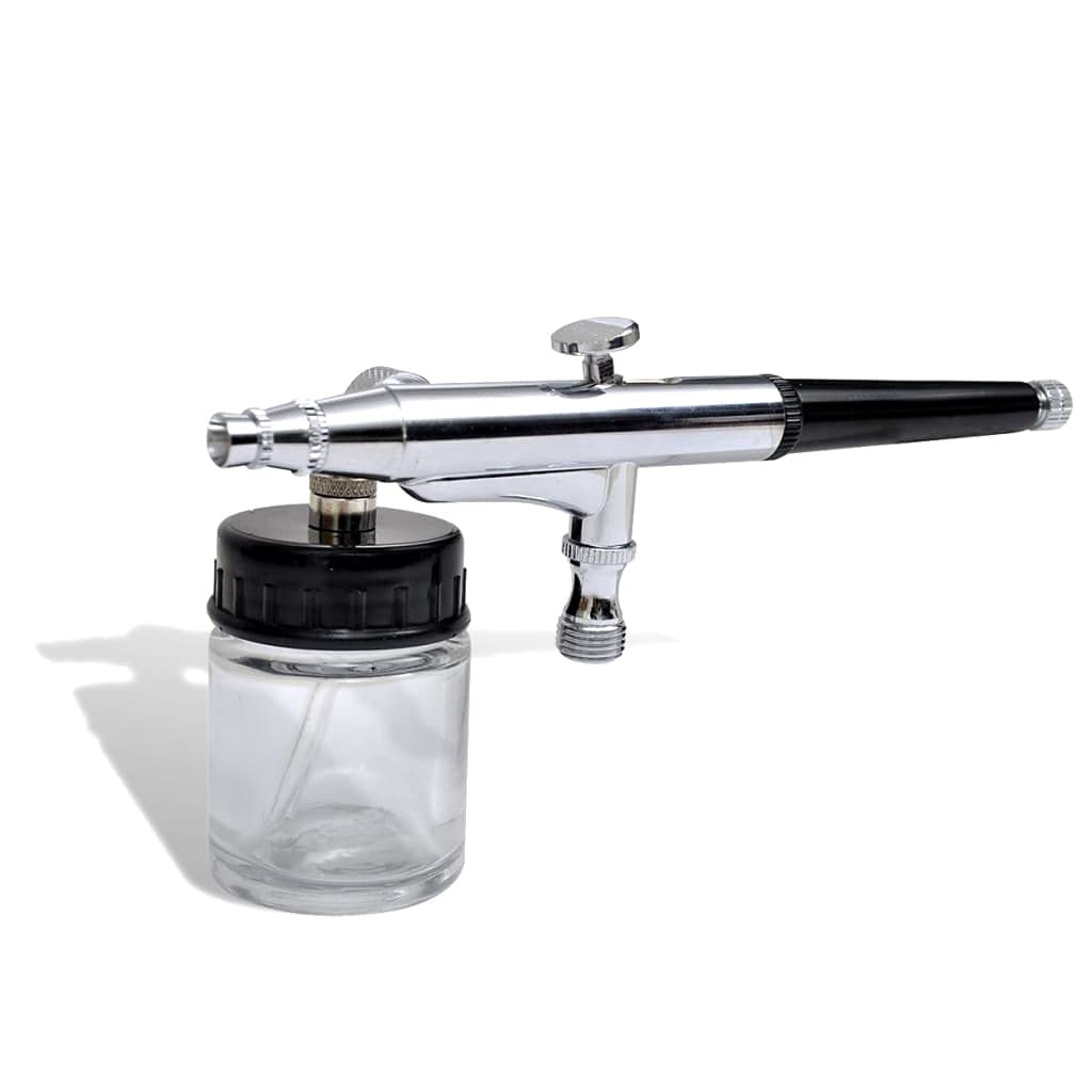 vidaXL Heimwerkerbedarf Airbrush-Set Glasbehälter 0,5 mm