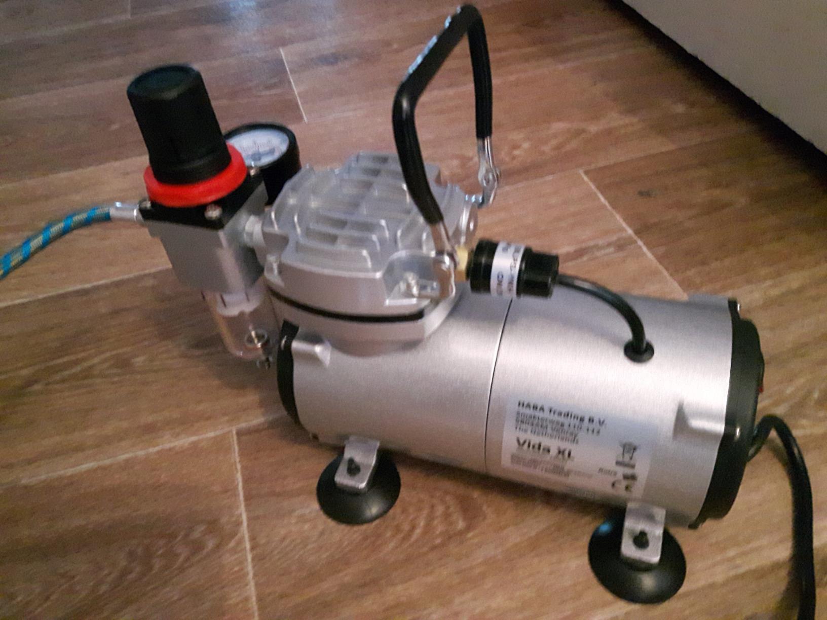 vidaXL Airbrush Profi Komplett-Set Kompressor 2 Pistolen