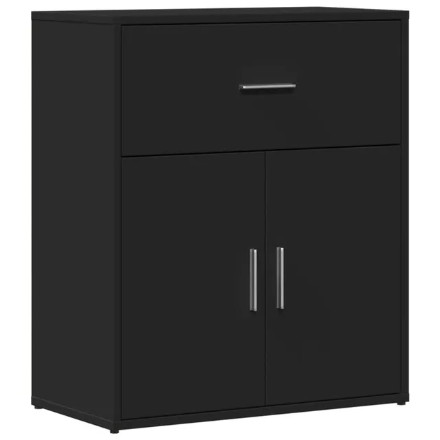 vidaXL Möbel Sideboard Schwarz Holzwerkstoff 60x31x70