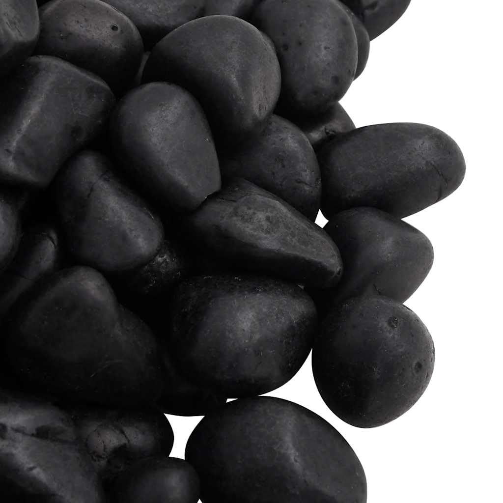 vidaXL Kieselsteine 2-5 cm 25 kg Deko Kies Schwarz poliert