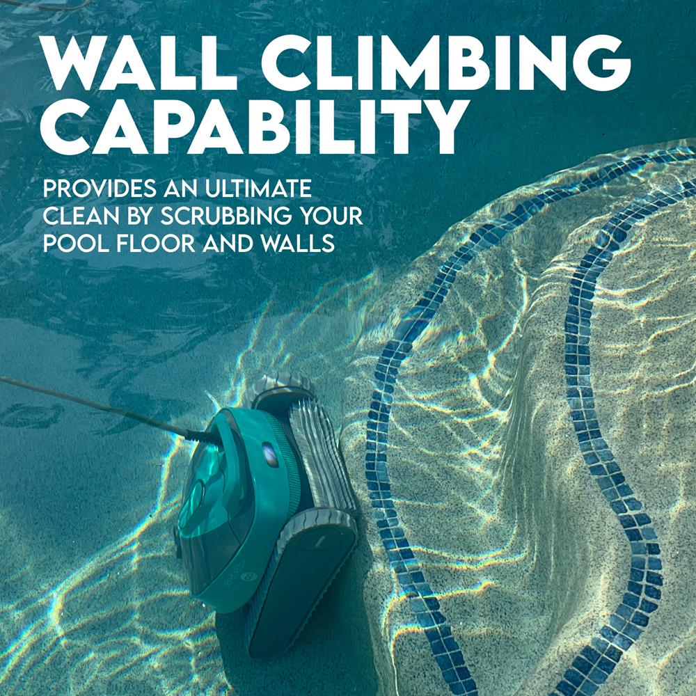 Serenelife Pool Set Poolroboter Dual-Bürsten Boden Wand Wasserlinie