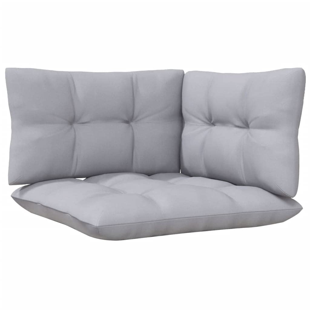 vidaXL Garten Ecksofa Modular Kiefer Braun Grau Kissen Lounge