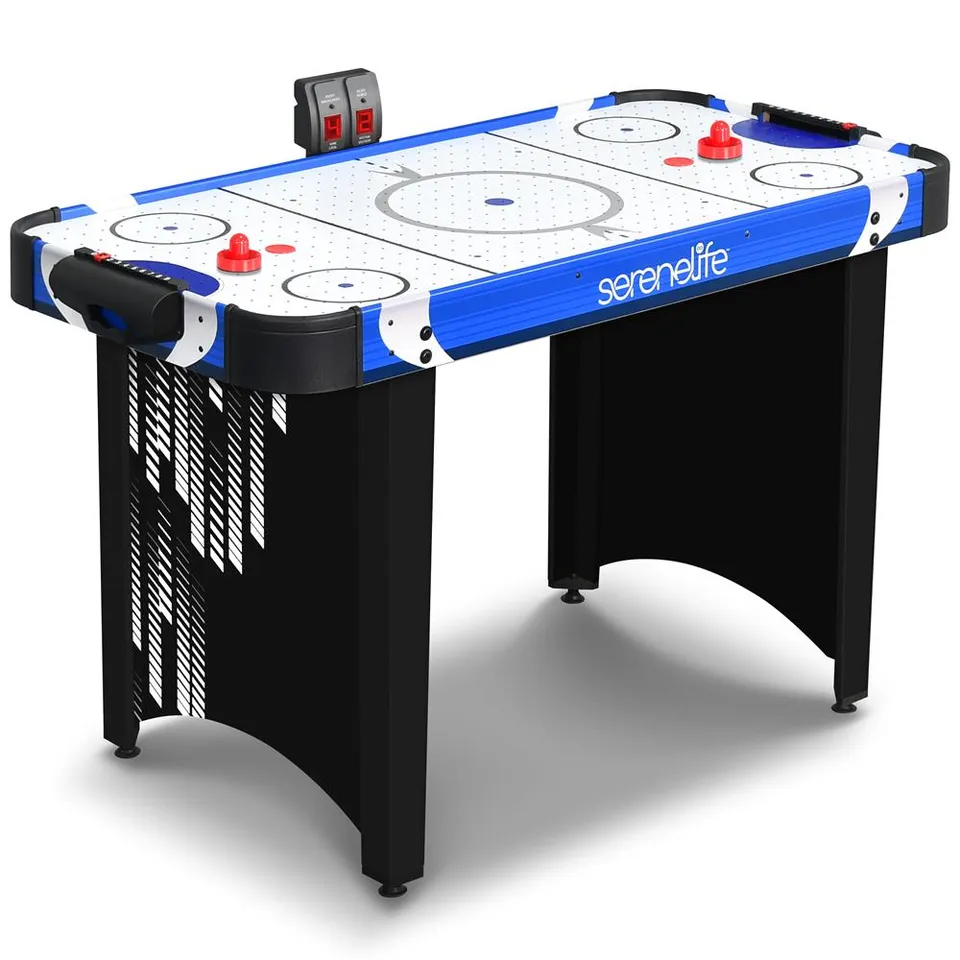 Serenelife Game Tables Airhockeytisch 48 Zoll Weiß LED