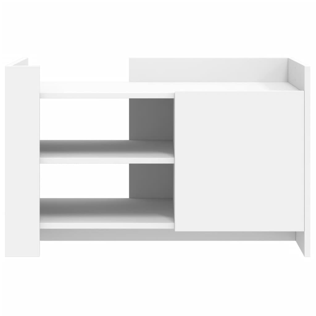 vidaXL Couchtisch Weiß 80x50x50 cm Holzwerkstoff Stauraum