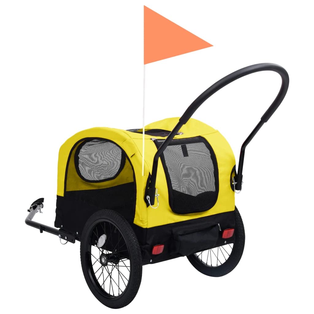 vidaXL Fahrradanhänger Hund 2-in-1 Buggy Hundeanhänger