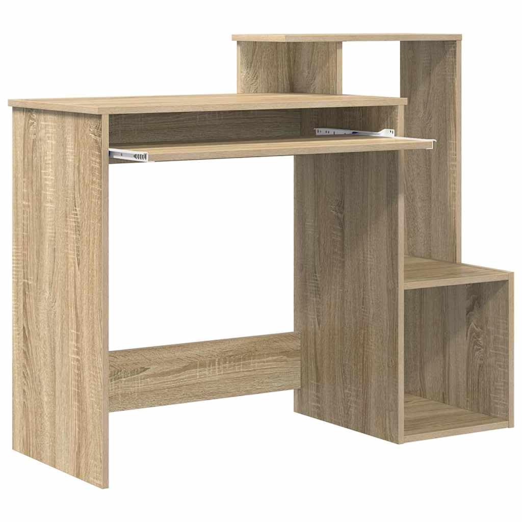 vidaXL Schreibtisch Sonoma-Eiche 106 cm Bürotisch Holzwerkstoff