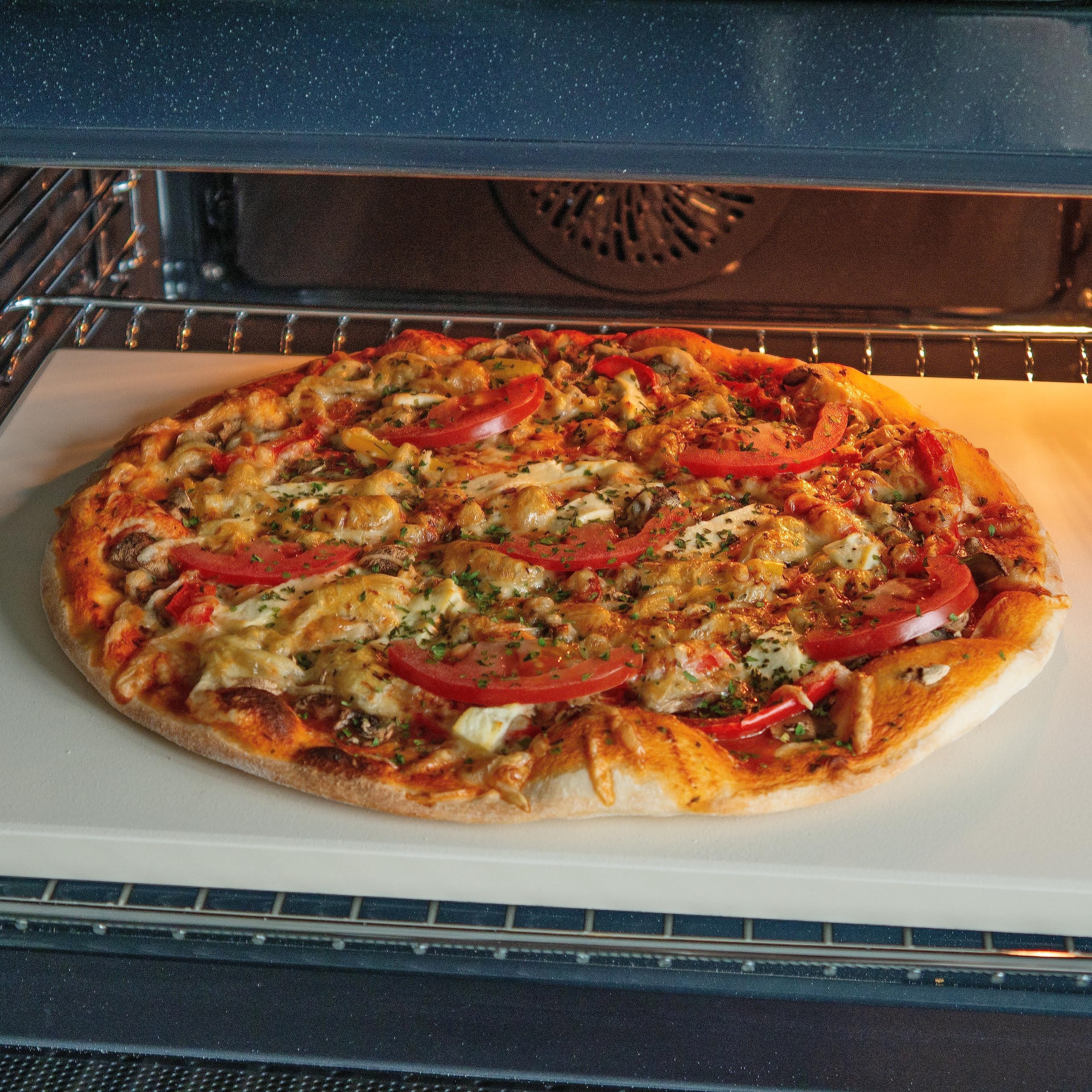 Intirilife Pizzastein Backstein Beige 38x30 cm Ofen Grill