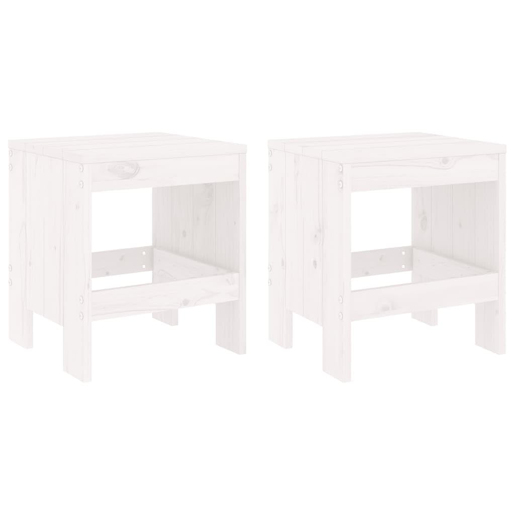 vidaXL 3-TLG. Bistro-Set Weiß Bistrotisch Weiße Kiefer Massivholz