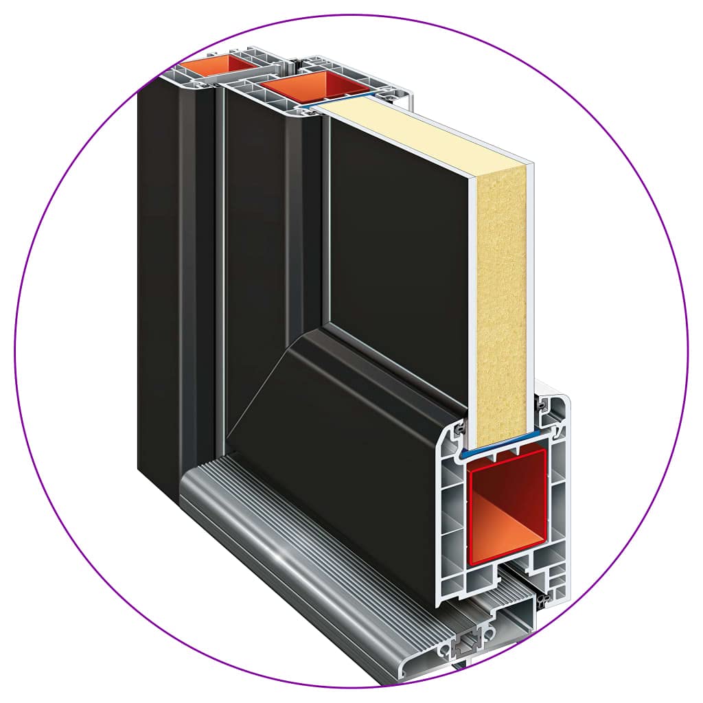 vidaXL Heim & Garten Haustür Anthrazit PVC Isolierverglasung sicher