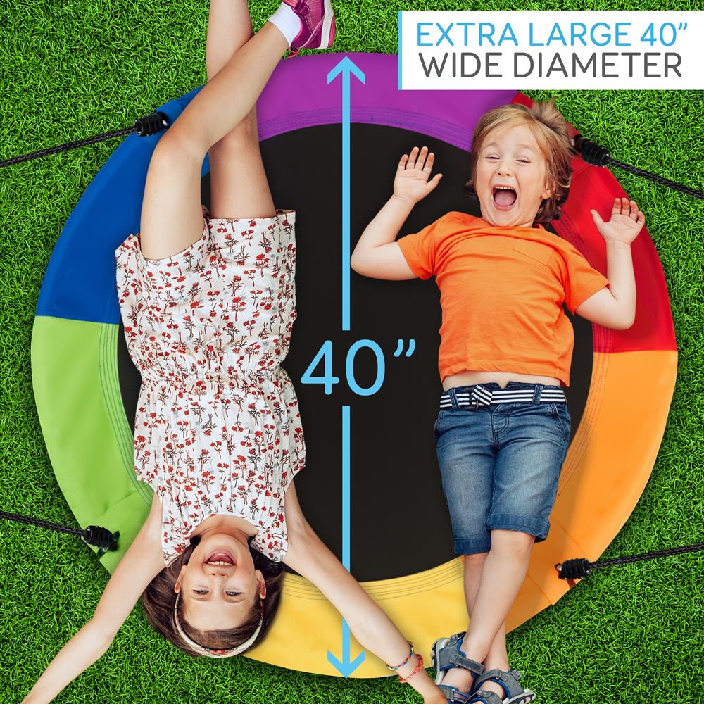 Serenelife Outdoor Swing Tellerschaukel 40" Regenbogen wasserdicht