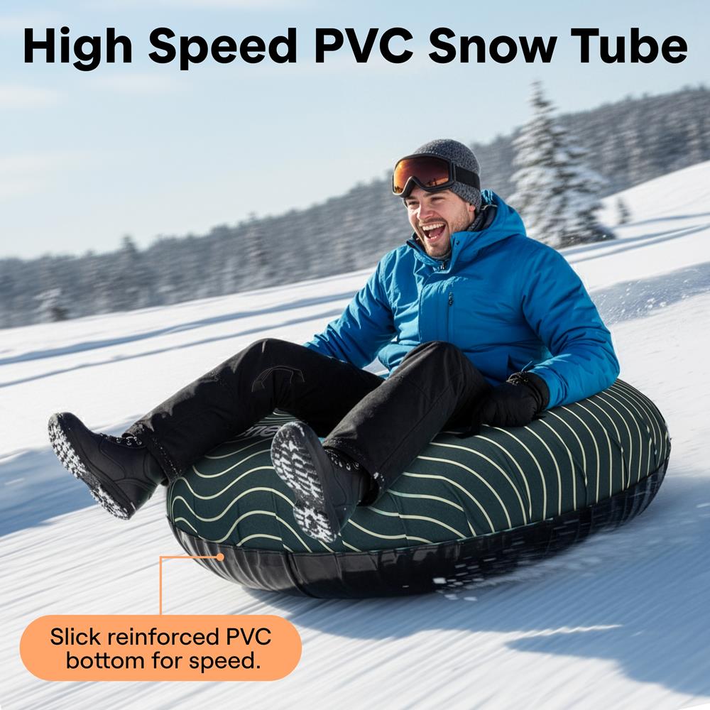SereneLife Snow Tube 44" Schlitten-Reifen grün aufblasbar