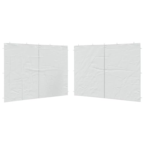 vidaXL Seitenwand 2x Partyzelt Plane Weiß 300x195cm PE