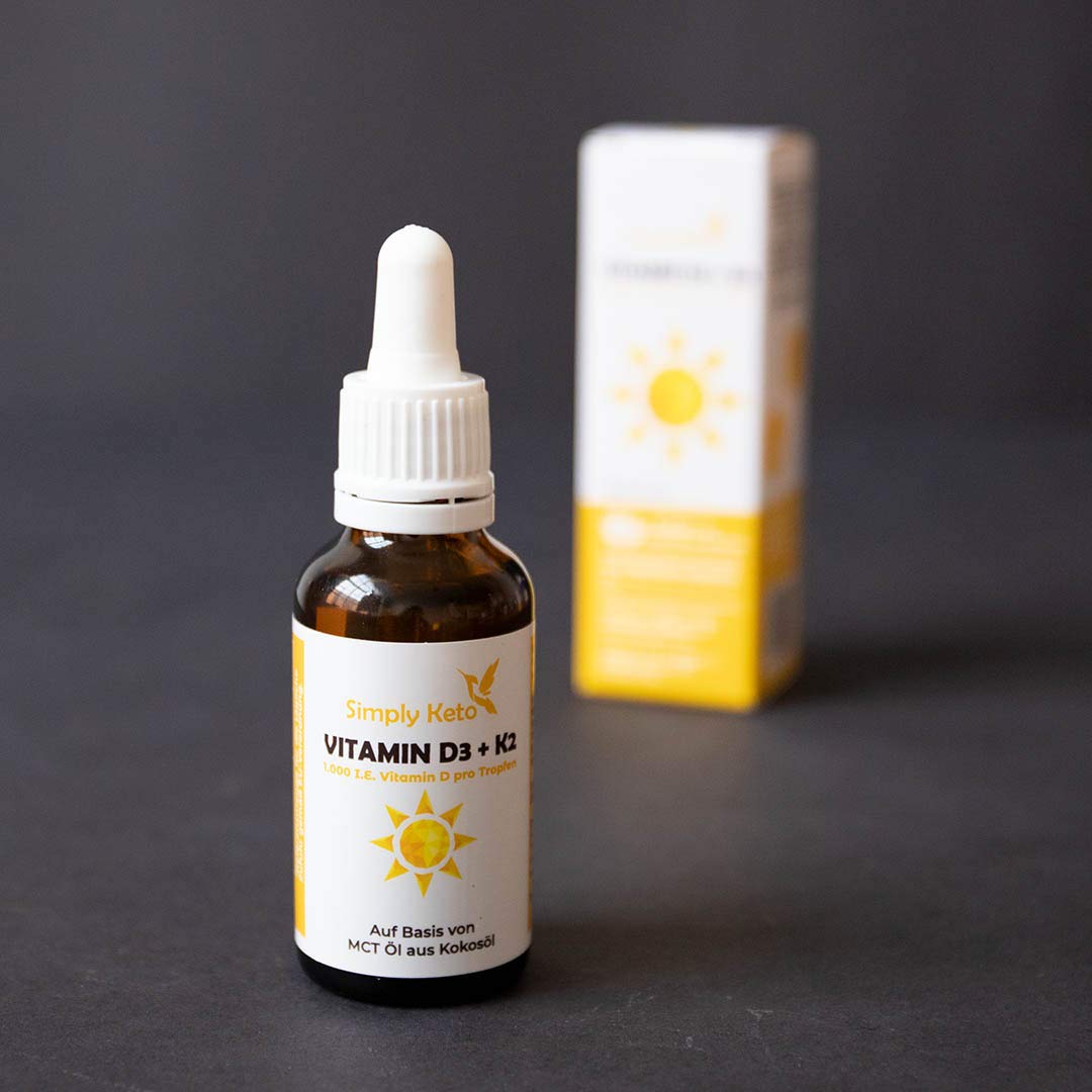 Simply Keto Vitamin D3 K2 Tropfen 30 ml 1084 Tropfen MCT-Öl