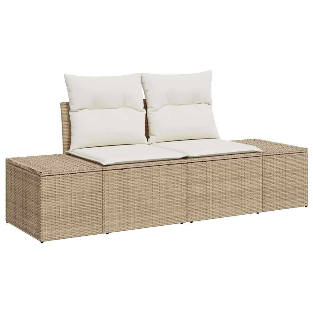 vidaXL Heim & Garten Gartensofa-Set 8-tlg Beige 239x62