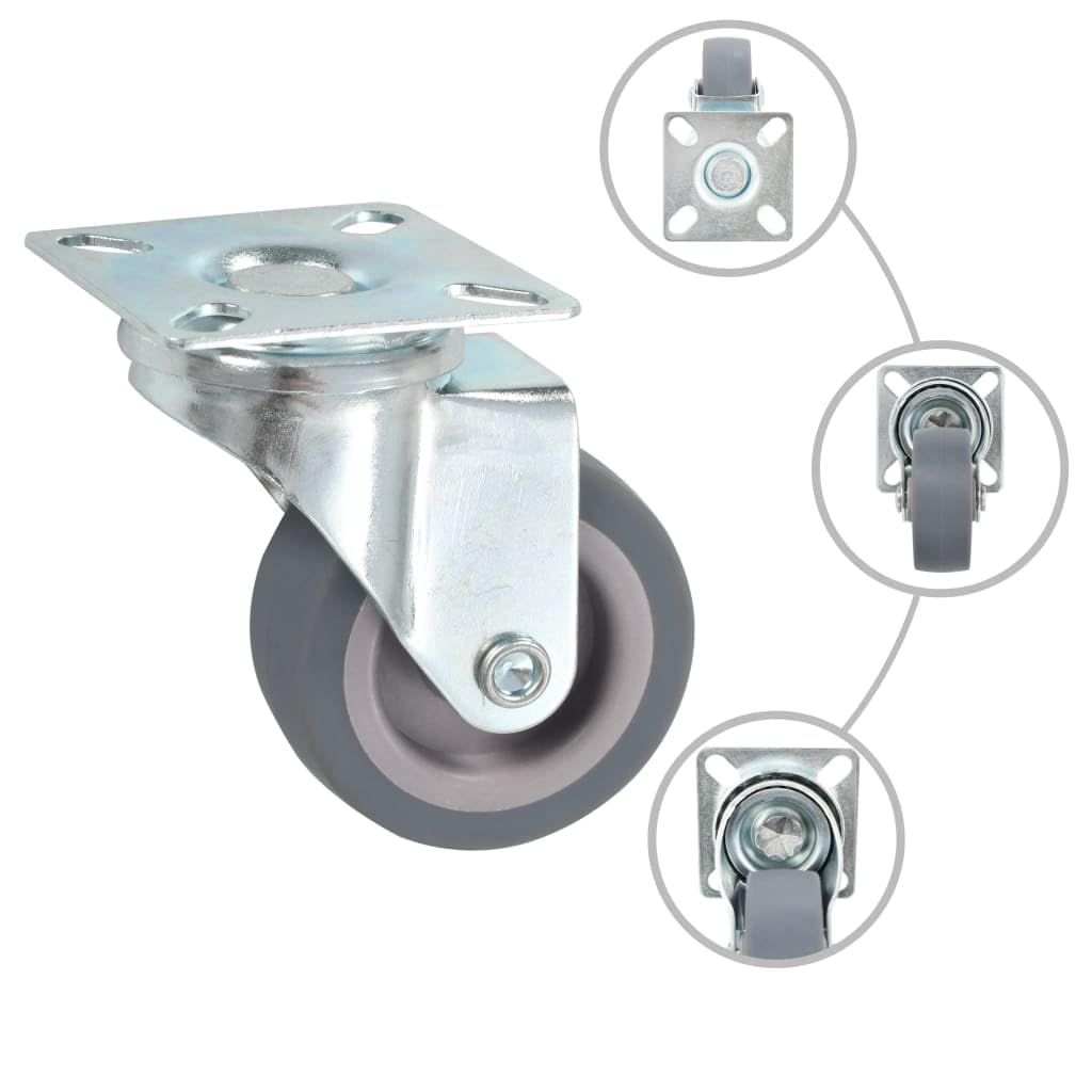 vidaXL Lenkrollen 12 Stk 50 mm TPR Möbelrollen Transportrollen