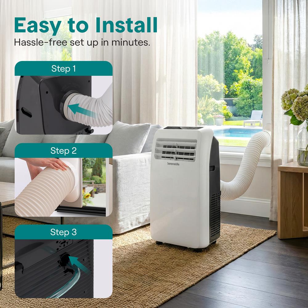 Serenelife Portable Klimaanlage 12000 BTU Weiß Heizen