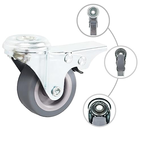 vidaXL Lenkrollen 50 mm 4 Stück Doppelbremse Bolzenloch